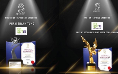 DOANH NHÂN PHẠM THANH TÙNG VÀ CHỨNG KHOÁN TRÍ VIỆT ĐƯỢC TÔN VINH TẠI APEA 2021